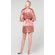 Rose Pink Satin Kimono Short Robe-Robemart.com
