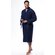 100% Turkish Cotton Navy Blue Terry Kimono Bathrobe-Robemart.com