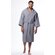 Waffle Hooded Long Robe Square Pattern Gray-Robemart.com Waffle Hooded Long Robe Square Pattern Gray-Robemart.com