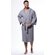 Waffle Hooded Long Robe Square Pattern Gray-Robemart.com Waffle Hooded Long Robe Square Pattern Gray-Robemart.com