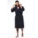 Waffle Hooded Long Robe Square Pattern Black-Robemart.com Waffle Hooded Long Robe Square Pattern Black-Robemart.com