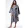 Waffle Hooded Long Robe Square Pattern Gray-Robemart.com Waffle Hooded Long Robe Square Pattern Gray-Robemart.com
