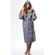 Waffle Hooded Long Robe Square Pattern Gray-Robemart.com Waffle Hooded Long Robe Square Pattern Gray-Robemart.com