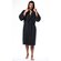 Waffle Hooded Long Robe Square Pattern Black-Robemart.com Waffle Hooded Long Robe Square Pattern Black-Robemart.com