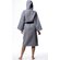 Waffle Hooded Long Robe Square Pattern Gray-Robemart.com Waffle Hooded Long Robe Square Pattern Gray-Robemart.com