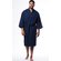 Waffle Kimono Navy Blue Long Robe Square Pattern-Robemart.com