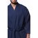 Waffle Kimono Navy Blue Long Robe Square Pattern-Robemart.com
