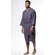 Waffle Kimono Charcoal Long Robe Square Pattern-Robemart.com Waffle Kimono Charcoal Long Robe Square Pattern-Robemart.com
