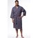 Waffle Kimono Charcoal Long Robe Square Pattern-Robemart.com Waffle Kimono Charcoal Long Robe Square Pattern-Robemart.com