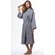 Waffle Kimono Gray Long Robe Square Pattern-Robemart.com Waffle Kimono Gray Long Robe Square Pattern-Robemart.com
