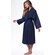 Waffle Kimono Navy Blue Long Robe Square Pattern-Robemart.com Waffle Kimono Navy Blue Long Robe Square Pattern-Robemart.com