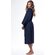Waffle Kimono Navy Blue Long Robe Square Pattern-Robemart.com Waffle Kimono Navy Blue Long Robe Square Pattern-Robemart.com