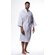 Waffle Kimono White Long Robe Square Pattern-Robemart.com
