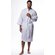Waffle Kimono White Long Robe Square Pattern-Robemart.com
