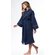 Waffle Shawl Long Robe Square Pattern Navy Blue-Robemart.com Waffle Shawl Long Robe Square Pattern Navy Blue-Robemart.com