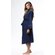 Waffle Shawl Long Robe Square Pattern Navy Blue-Robemart.com Waffle Shawl Long Robe Square Pattern Navy Blue-Robemart.com