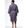 Waffle Shawl Long Robe Square Pattern Charcoal Gray-Robemart.com Waffle Shawl Long Robe Square Pattern Charcoal Gray-Robemart.com