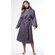 Waffle Shawl Long Robe Square Pattern Charcoal Gray-Robemart.com Waffle Shawl Long Robe Square Pattern Charcoal Gray-Robemart.com