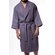 Waffle Shawl Long Robe Square Pattern Charcoal Gray-Robemart.com Waffle Shawl Long Robe Square Pattern Charcoal Gray-Robemart.com
