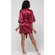 Wine Red Satin Kimono Short Robe-Robemart.com Wine Red Satin Kimono Short Robe-Robemart.com