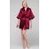 Wine Red Satin Kimono Short Robe-Robemart.com Wine Red Satin Kimono Short Robe-Robemart.com