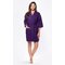 Waffle Kimono Purple Short Robe Square Pattern-Robemart.com