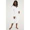 100% Turkish Cotton White Heavy Weight Hooded Terry Bathrobe-Robemart.com
