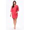 Waffle Kimono Coral Short Robe Square Pattern-Robemart.com