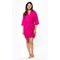 Waffle Kimono Fuchsia Short Robe Square Pattern-Robemart.com