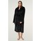 Black Super Soft Tahoe Microfleece Shawl Collar Robe-Robemart.com