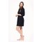 Waffle Kimono Black Short Robe Square Pattern-Robemart.com