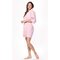 Waffle Kimono Blush Short Robe Square Pattern-Robemart.com