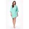 Waffle Kimono Mint Green Short Robe Square Pattern-Robemart.com
