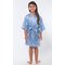 Airy Blue Satin Kimono Kid's Robe-Robemart.com