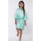 Mint Green Satin Kimono Kid's Robe-Robemart.com