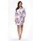 Waffle Kimono White Floral Short Robe Square Pattern-Robemart.com