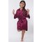 Wine Red Satin Kimono Kid's Robe-Robemart.com