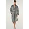 Gray Super Soft Tahoe Microfleece Shawl Collar Robe-Robemart.com