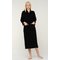 100% Turkish Cotton Black Waffle Kimono Robe-Robemart.com