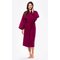 Waffle Kimono Wine Red Long Robe Square Pattern-Robemart.com