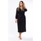 Cotton Black Knit Kimono Robe Final Sale-Robemart.com