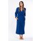 Cotton Navy Blue Knit Kimono Robe Final Sale-Robemart.com