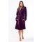 Super Soft Purple Lightweight Plush Shawl Short Women's Robe-Robemart.com