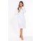Super Soft White Lightweight Plush Shawl Short Women's Robe-Robemart.com