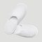 White Closed Toe Adult Fleece Warm Slippers - 6 pack-Robemart.com