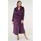 Purple Plush Soft Warm Fleece Womens Robe-Robemart.com