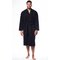 100% Turkish Cotton Black Terry Kimono Bathrobe-Robemart.com
