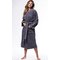 100% Turkish Cotton Gray Terry Kimono Bathrobe-Robemart.com