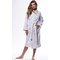 100% Turkish Cotton White Terry Kimono Bathrobe-Robemart.com