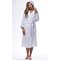 Waffle Hooded Long Robe Square Pattern White-Robemart.com